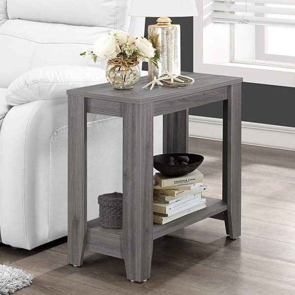11.75" x 23.75" x 22" Grey Particle Board Laminate  Accent Table - Image 5