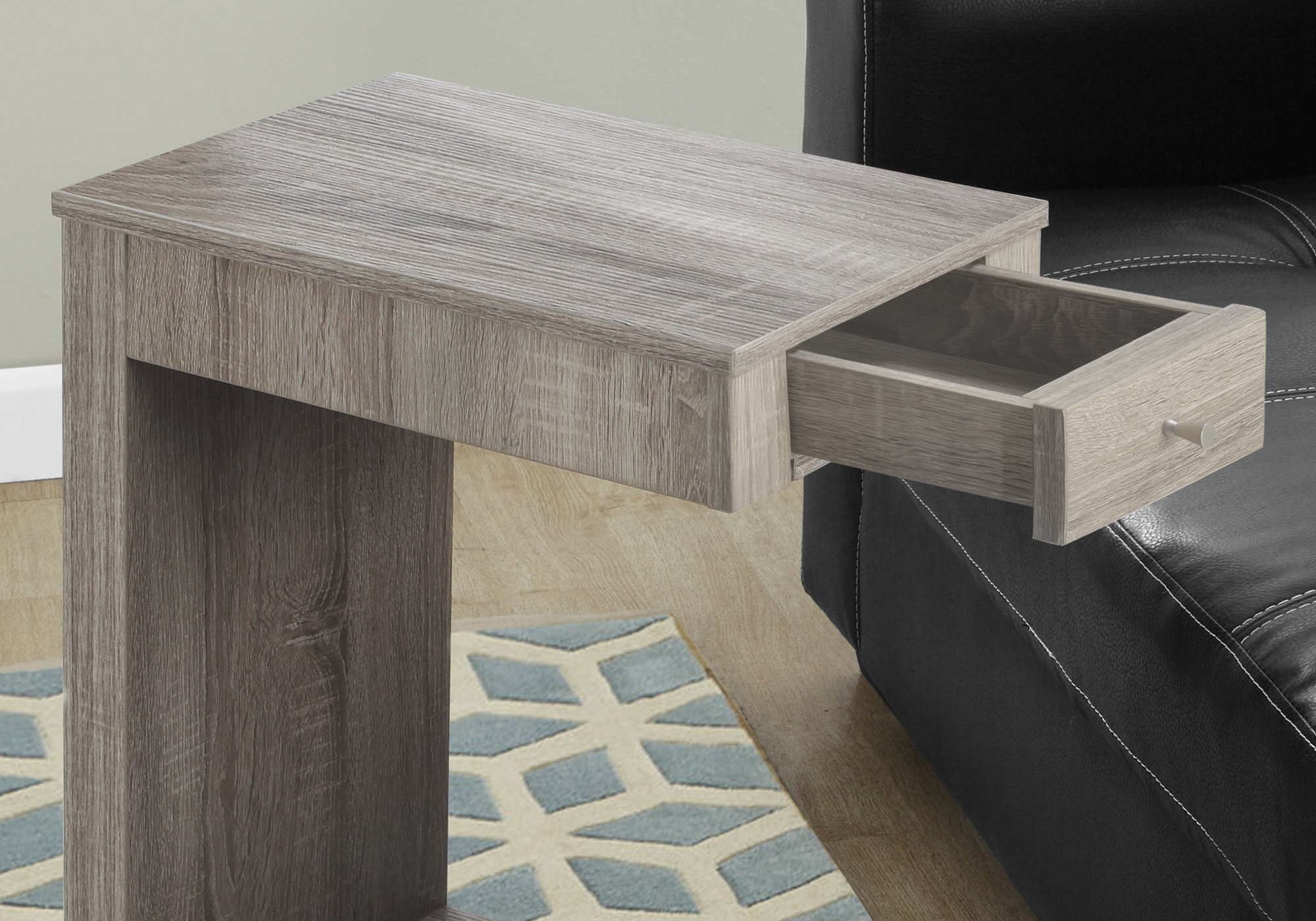18.25" x 12" x 24" Dark Taupe Finish Hollow Core Accent Table - Image 2