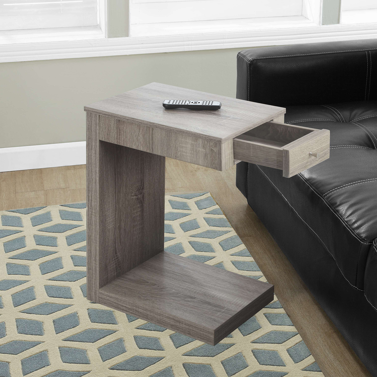 18.25" x 12" x 24" Dark Taupe Finish Hollow Core Accent Table - Image 5