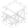 37.25" x 37.25" x 40.5" Grey Particle Board Metal  2pcs Nesting Table Set - Image 3