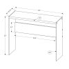 32" Grey Cement Particle Board and Clear Tempered Glass Accent Table - Image 4