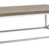 X Trestle Dark Taupe and Chrome Coffee Table - Image 2