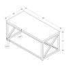 X Trestle Dark Taupe and Chrome Coffee Table - Image 4