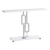32" Particle Board and Chrome Metal Accent Table - Image 2