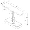 12" x 47.25" x 31" CappuccinoGold Metal Accent Table - Image 3