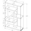 12" x 36" x 58.75" White Clear Particle Board Tempered Glass  Bookcase - Image 3