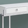 12" x 48" x 31.75" White Particle Board Metal  Accent Table - Image 2