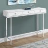 12" x 48" x 31.75" White Particle Board Metal  Accent Table - Image 5