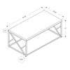 Industrial Chic Gray Faux Cement and Chrome Coffee Table - Image 4