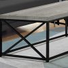 22" x 44" x 17" Grey  Black  Particle Board  Metal  Coffee Table - Image 2