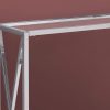 12" x 42.25" x 32.25" Chrome Clear Metal Tempered Glass Accent Table - Image 2