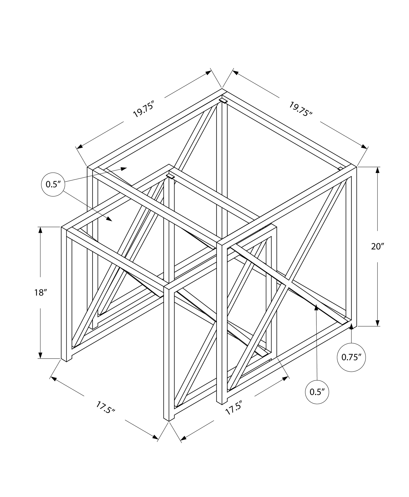 38" Gold Metal and Tempered Glass Two Pieces Nesting Table Set - Image 4