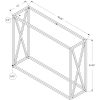12" x 42.25" x 32.25" Gold Clear Metal Tempered Glass Accent Table - Image 3