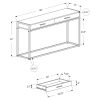 12" x 48" x 32" Black Laminated Finish and Black Metal Accent Table - Image 3