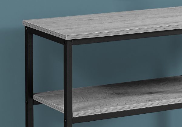 12" x 42" x 32" Black Metal Accent Table - Image 2