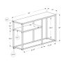 12" x 42" x 32" Black Metal Accent Table - Image 3