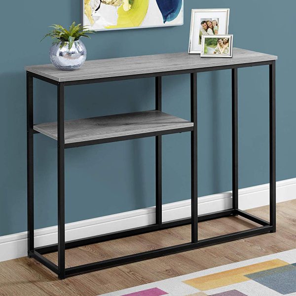 12" x 42" x 32" Black Metal Accent Table - Image 5