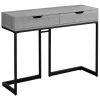 32" Grey Finish and Black Metal Accent Table - Image 2
