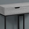 32" Grey Finish and Black Metal Accent Table - Image 3