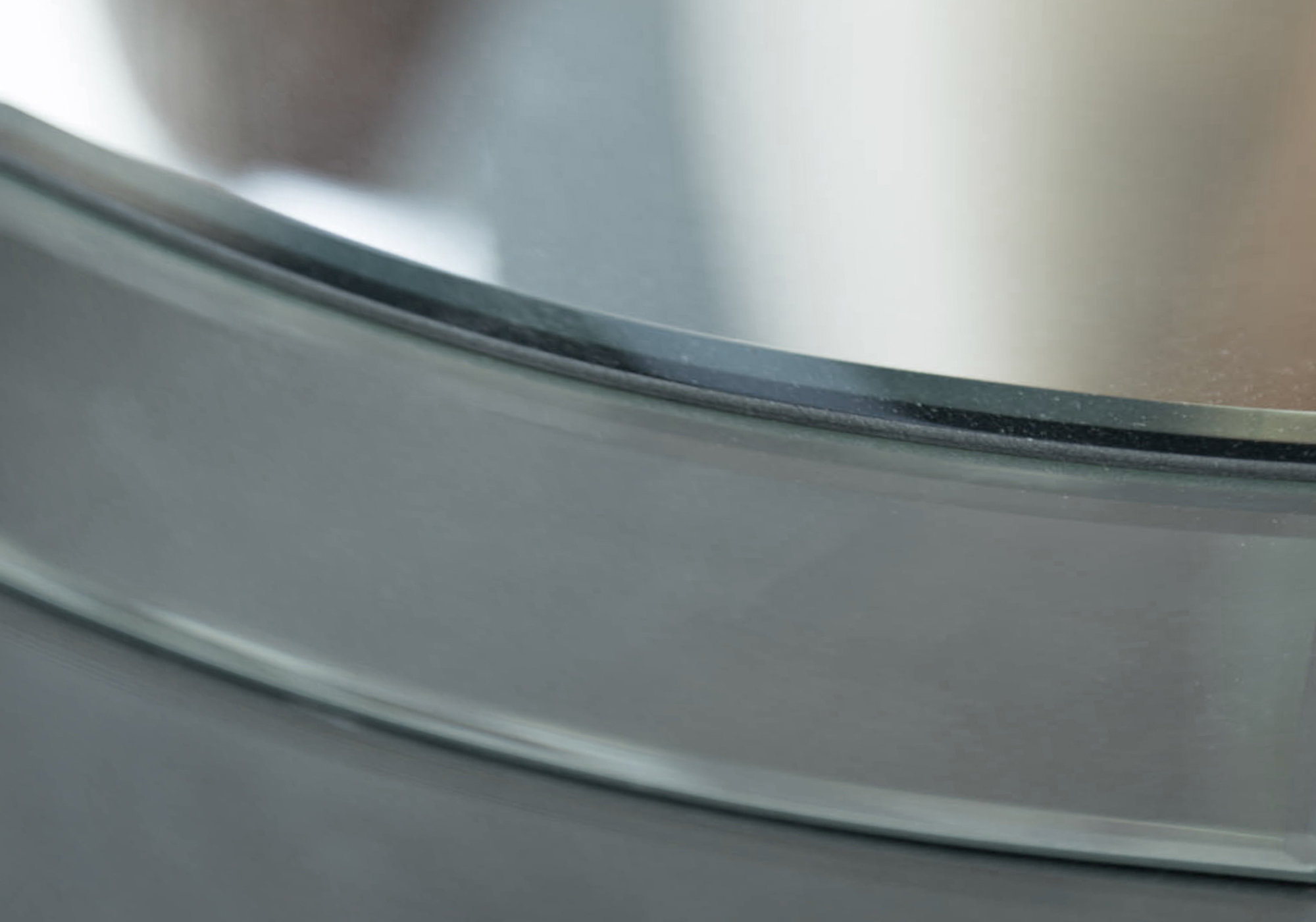 20" x 20" x 24" Silver End Table with a Mirror Top - Image 4