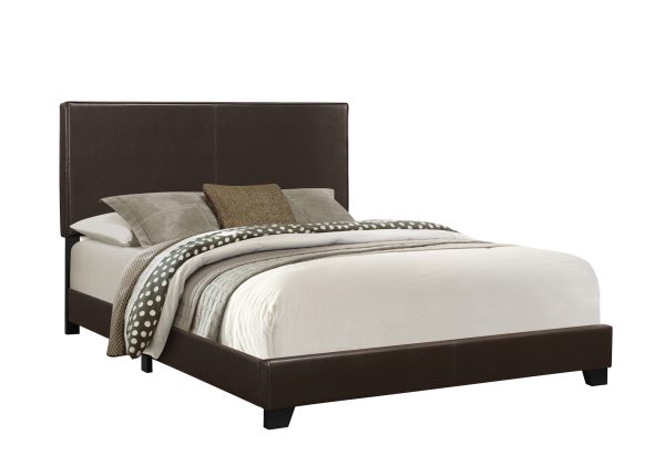 Brown Standard Bed Upholstered With Headboard - Image 2