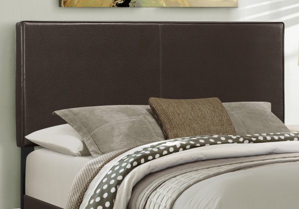 Brown Standard Bed Upholstered With Headboard - Image 3