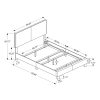 White Standard Bed Upholstered With Headboard - Image 4