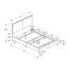 81" x 43" x 45.75" Grey Foam Solid Wood Leather Look  Twin Size Bed - Image 3