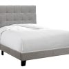 Full Size Grey Linen Bed