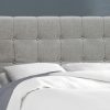 Full Size Grey Linen Bed - Image 2