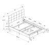 Full Size Grey Linen Bed - Image 4
