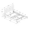 64.25" x 85.25" x 45" Grey Linen - Queen Size Bed - Image 3
