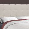 Full Size Beige Linen Bed - Image 2