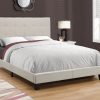 Full Size Beige Linen Bed - Image 3