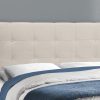 64.25" x 85.25" x 45" Beige Linen - Queen Size Bed - Image 2