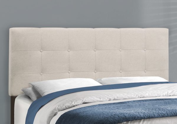 64.25" x 85.25" x 45" Beige Linen - Queen Size Bed - Image 2