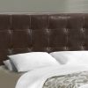 Full Size Dark Brown Leather Look Bed - Image 2