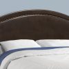 64.5" x 85.75" x 51.5" Brown Foam Solid Wood Leather Look  Queen Size Bed - Image 2