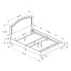 64.5" x 85.75" x 51.5" Brown Foam Solid Wood Leather Look  Queen Size Bed - Image 3