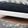 70.25" x 87.25" x 47.25" White Foam Solid Wood Leather Look Queen Size Bed - Image 2