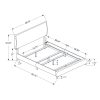 47.25" White Solid Wood MDF Foam and Linen Twin Sized Bed with Chrome Legs - Image 3