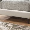 Tufted White Standard Bed Upholstered With Headboard - Image 3