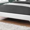 Tufted White Standard Bed Upholstered With Headboard - Image 2