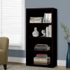 11.75" x 23.75" x 47.5" Cappuccino Particle Board Adjustable Shelves  Bookshelf - Image 5