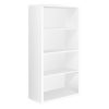 47.5" White Particle Board and MDF Bookshelf with Adjustable Shelves - Image 2