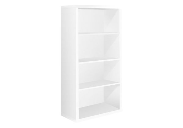 47.5" White Particle Board and MDF Bookshelf with Adjustable Shelves - Image 2