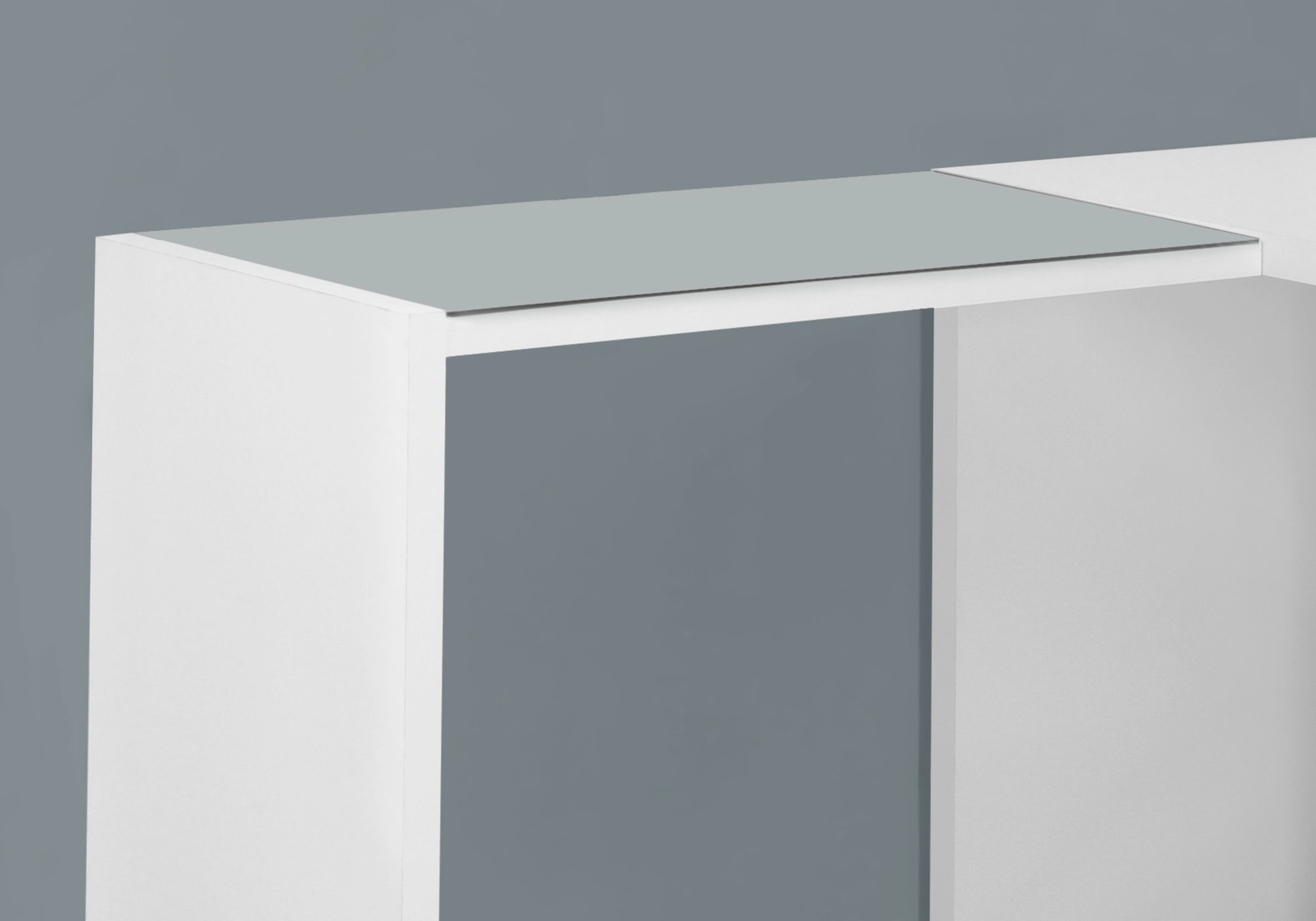 55" White L-Shape Computer Desk With Three Drawers - Image 2