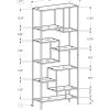 72" Metal and Tempered Glass Bookcase - Image 4