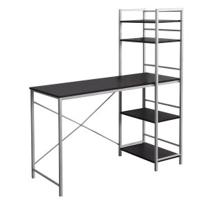 19" Dark Brown Rectangular Computer Desk