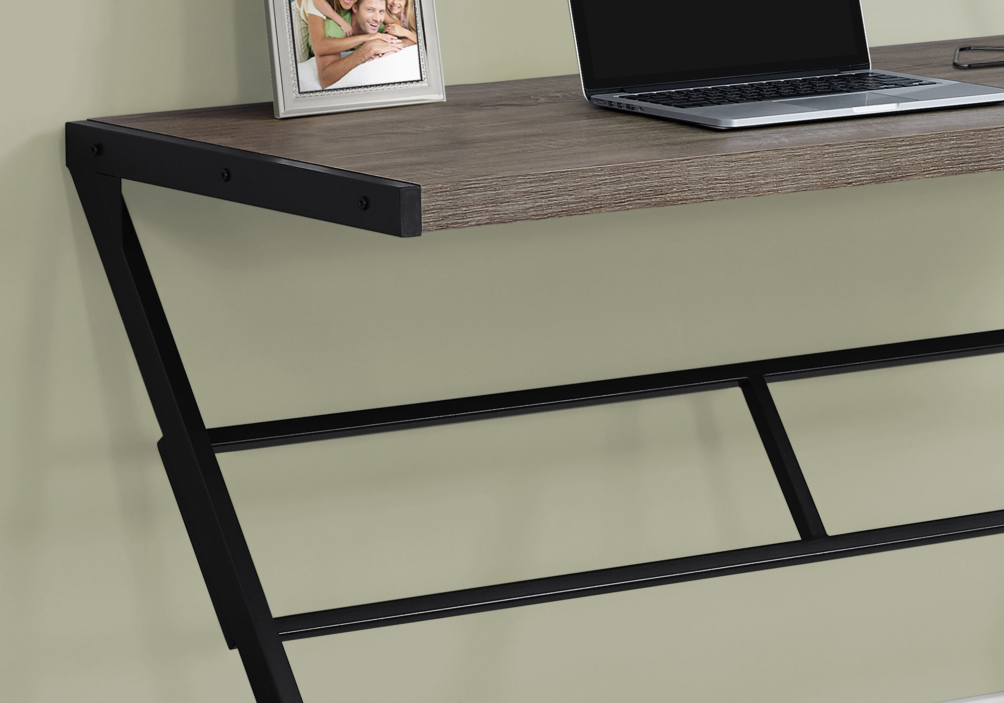 22" Taupe Rectangular Computer Desk - Image 2